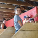 Volunteers getting horse barn ready